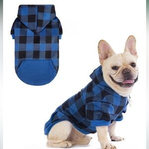 Blue plaid medium dog jacket 🐶